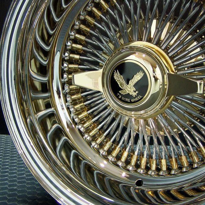 ワイヤーホイール T's WIRE 13X7J REV100SP トリプルゴールド4本セット