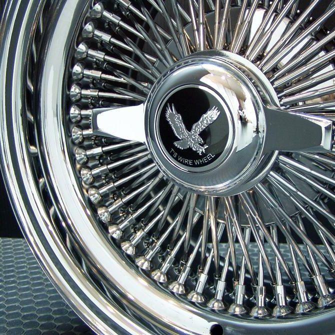 ワイヤーホイール T's WIRE 14X7J STD100SP オールクローム シュア