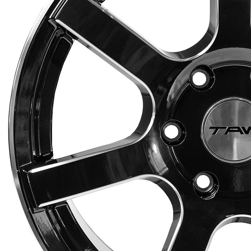 ハイエース 200系 ホイールタイヤセット TAW Styling6 18X8.0J+37 グロスブラック/リム＆エッジマシニング NANKANG AS-1 225/50/18｜tscoltd2007s｜06