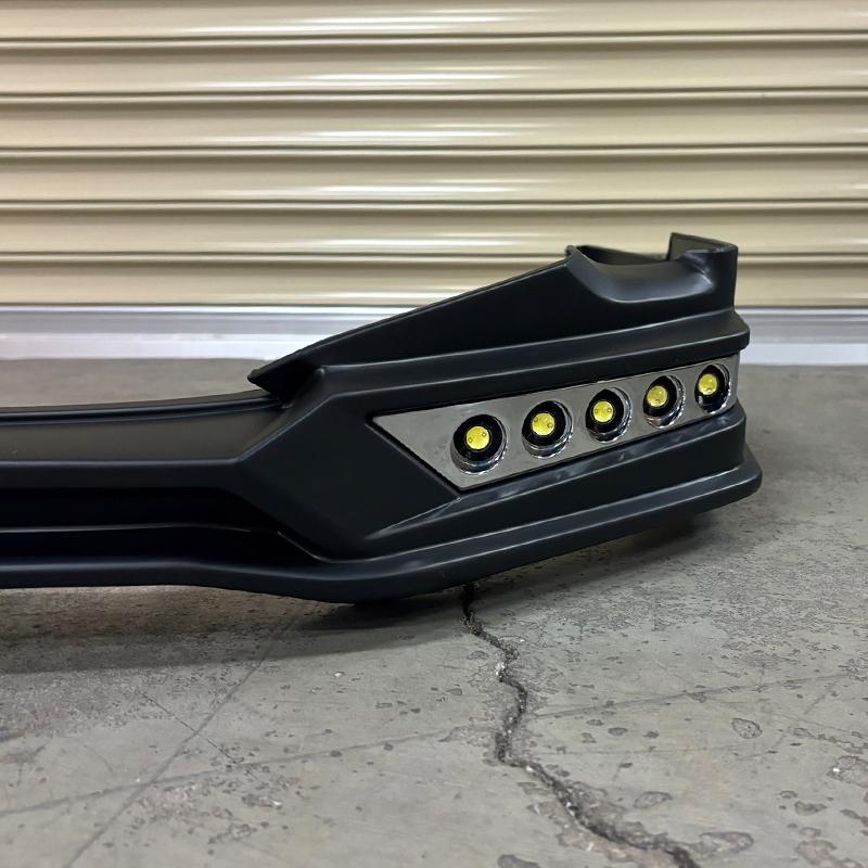 200系ハイエース ワイド エアロ LEDフロントスポイラー未塗装 ＜S-GL