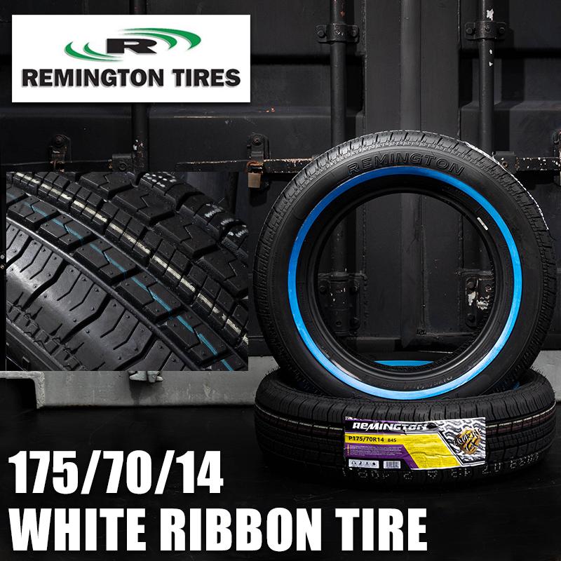 ホワイトリボンタイヤ14インチ REMINGTON 175/70R14 2本（レミントン 