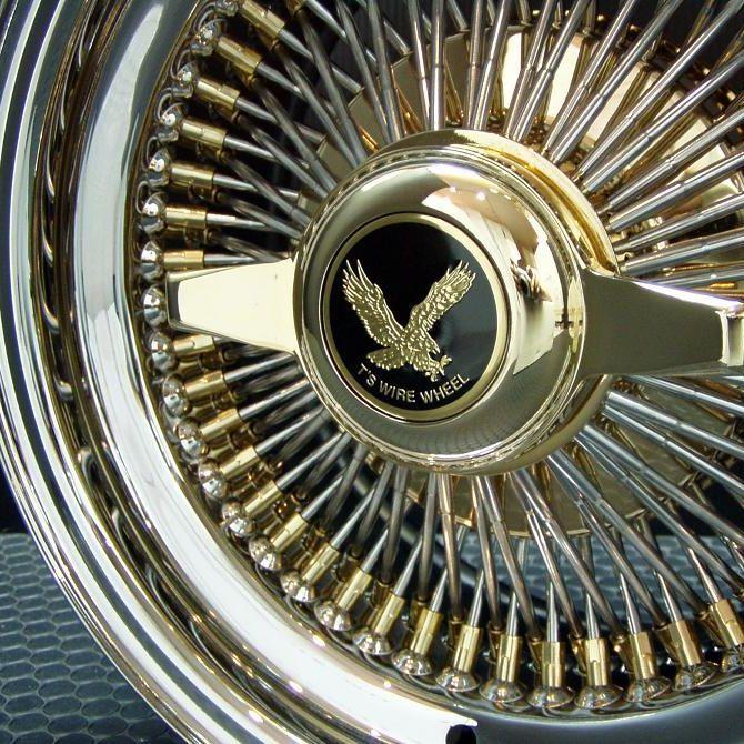 ワイヤーホイール T's WIRE 13X7J STD100SP トリプルゴールド4本 ワイヤーホイール T's WIRE 13X7J STD100SP トリプルゴールド4本