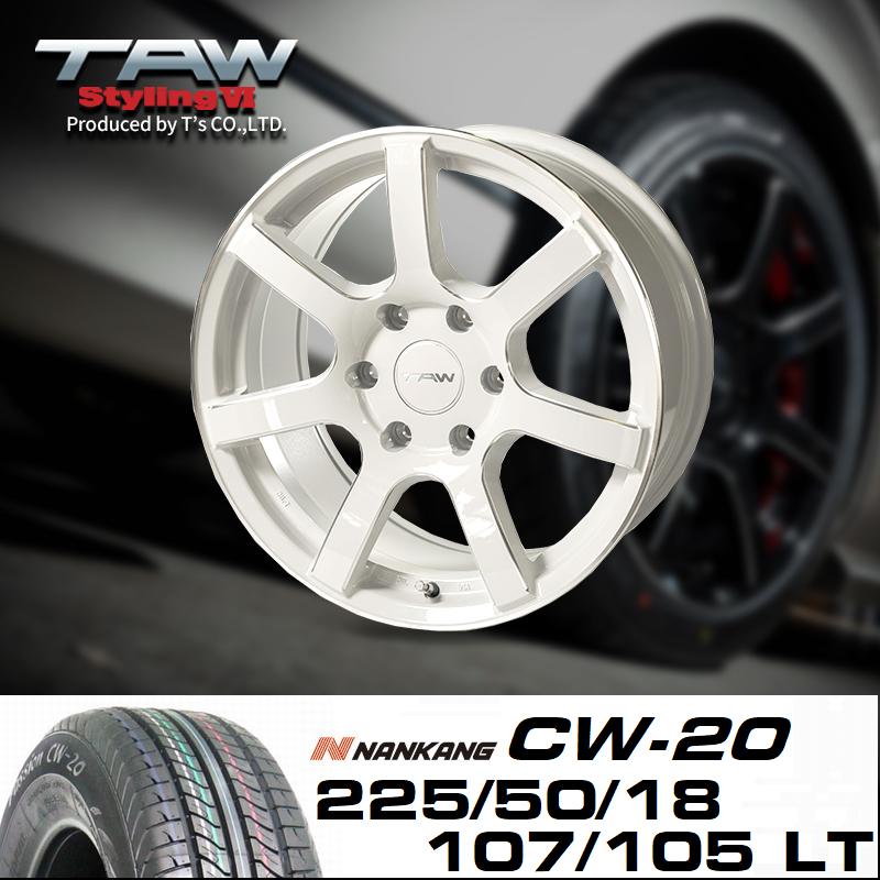 200系ハイエース ホイール TAW Styling6 18X8.0J +37 6H139.7 パール