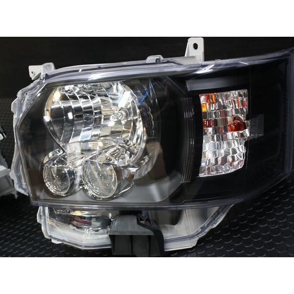 ハイエース 200系 4型純正タイプ LEDヘッドライト マットブラック  