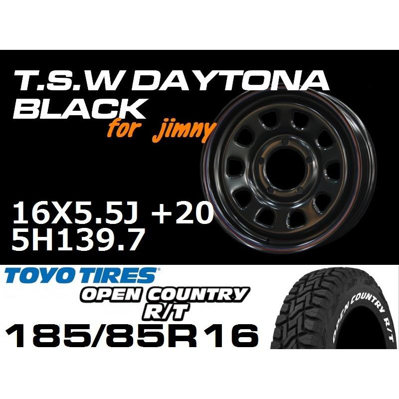 新型 ジムニー ホイール TSW デイトナブラック 16X5.5J+20 TOYO OPEN