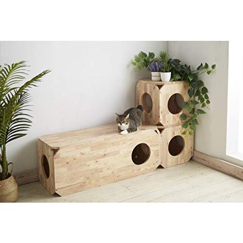 コージーデコ ペットも遊べるベンチL cat-hus ナチュラルシグネチャー 中 4514014002241 中