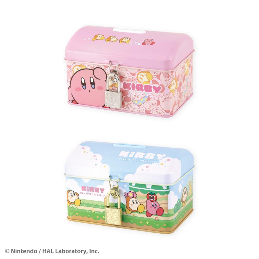 星のカービィ 貯金箱 ティーズファクトリー 缶バンク カギ付き 全2柄