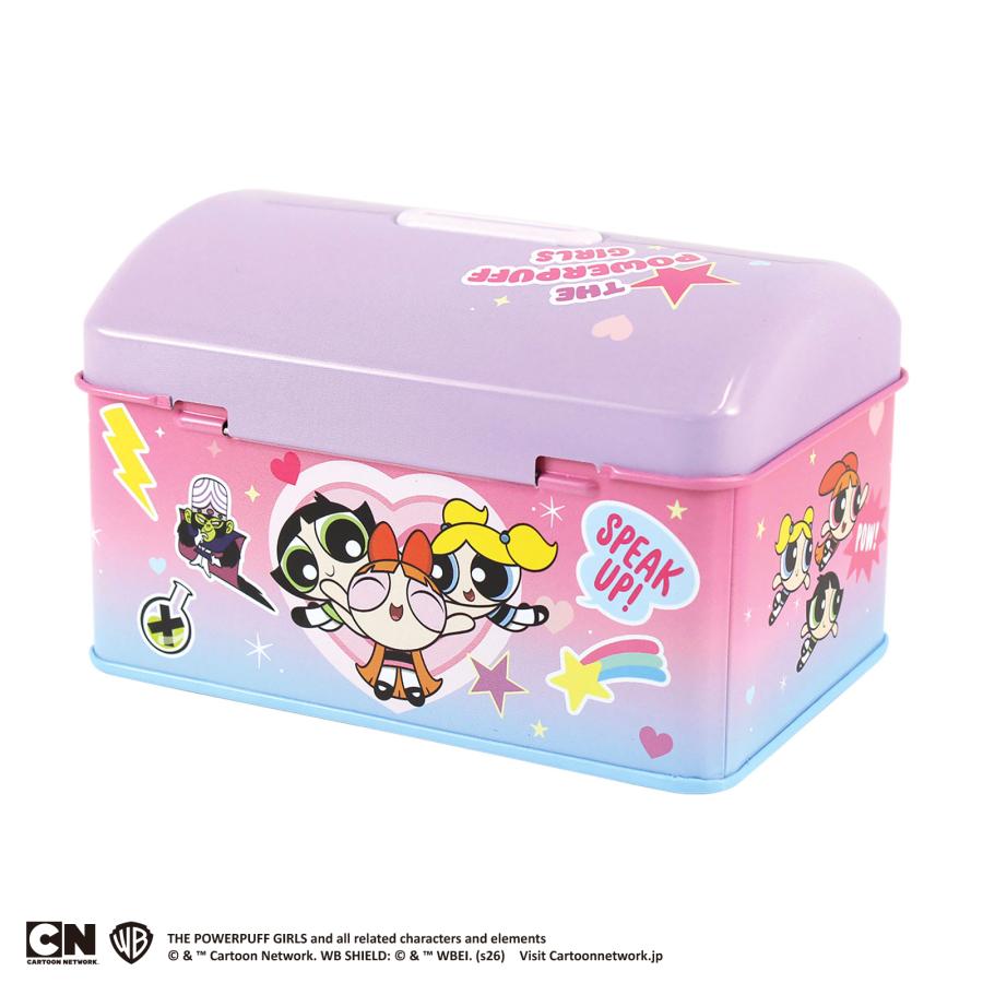 パワーパフガールズ グッズ 貯金箱 カギ付き 缶バンク ティーズ