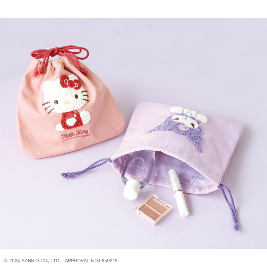 サンリオキャラクターズ サガラ刺繍巾着ポーチ ティーズファクトリー