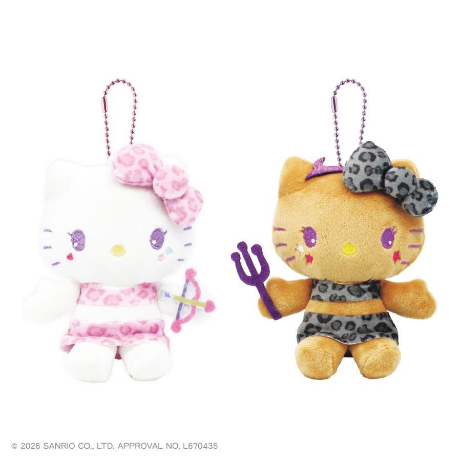 ☆超レア☆【新品未開封】キティの散歩道 ぬいぐるみ マスコット チョココロネ 2月下旬入荷 予約 新商品 ハローキティ マスコット 天使小悪魔