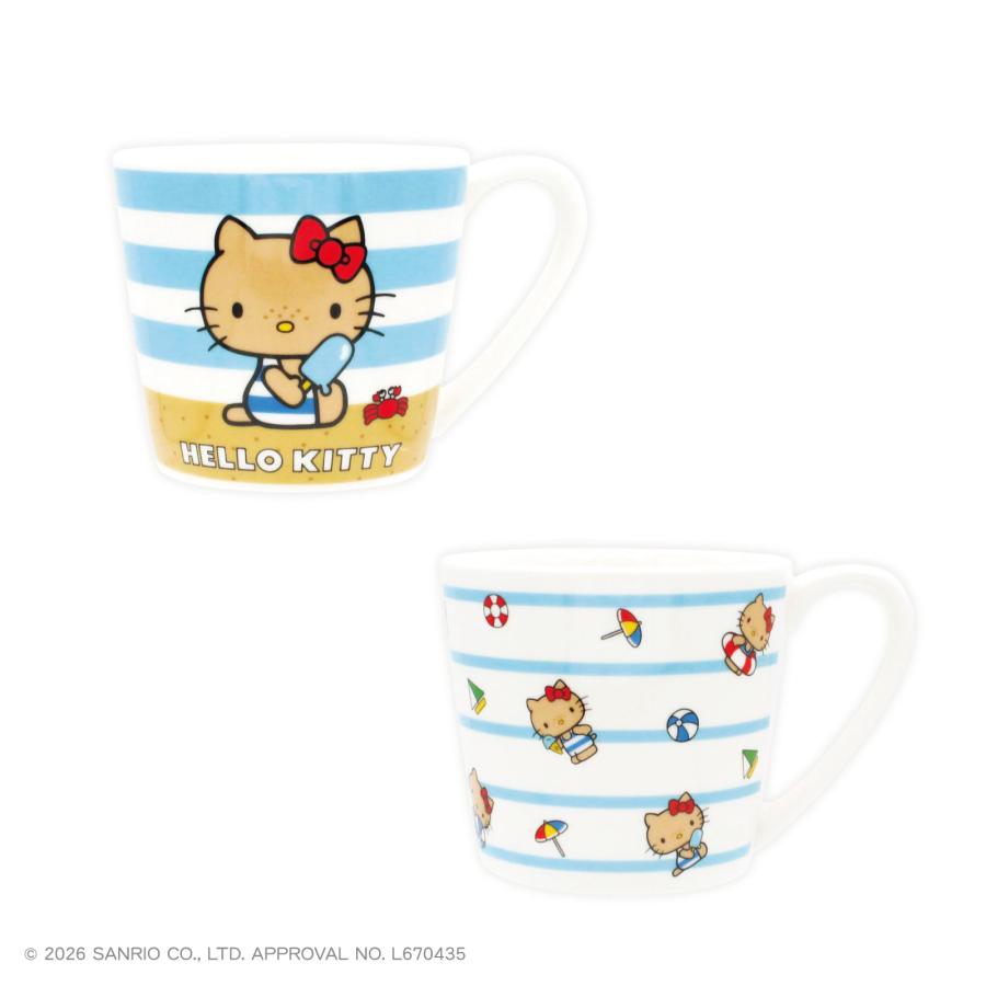ハローキティ マスコットマグカップ8点セット 日焼け キティ グッズ マグカップ ティーズファクトリー サンリオ