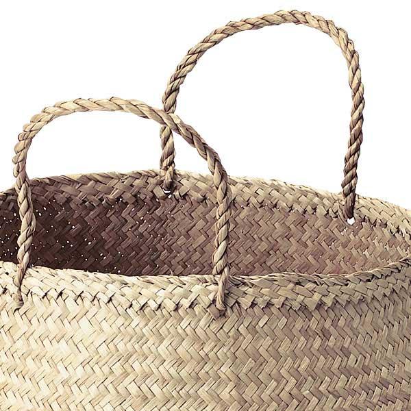 ＜36個セット＞『シーグラス』丸タイプバスケット（両手持ち）「34-36×28cm」／4種類　mts-02-60-Z4の画像