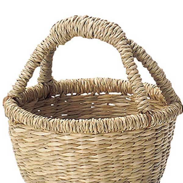 ＜60個セット＞『シーグラス』丸タイプ小物入れ（片手持ち）「13.5×8cm」／ナチュラル　mts-11-40NA_1