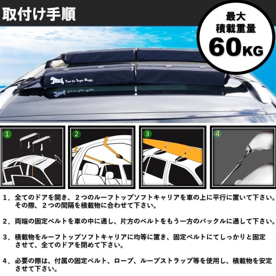 T.S.H 車 ルーフトップソフトキャリア 60kg レール不要 全車種対応 