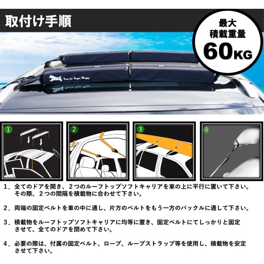 T.S.H】T.S.H 車 ルーフトップ ソフト キャリア 60kg レール不要 全 