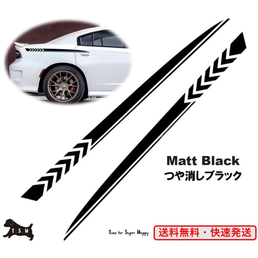 2セット商品　LienSense シールステッカー & カッティングステッカー T.S.H 車デカール 【艶消し黒】90cm カッティングシート