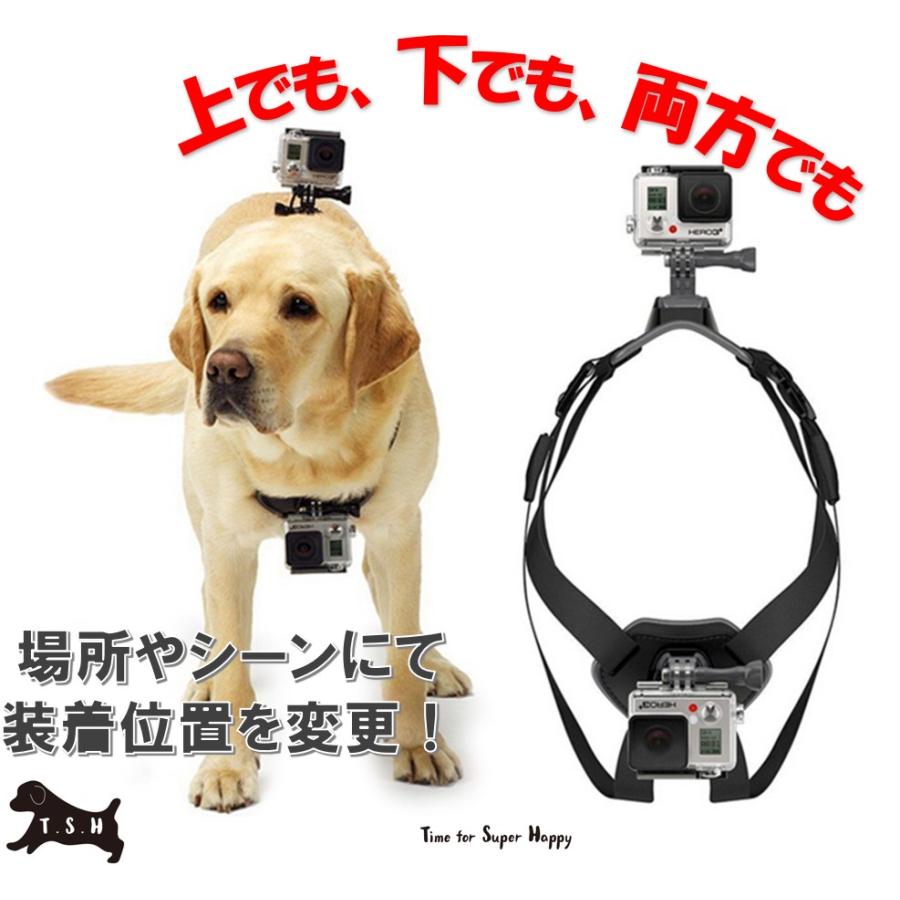 T.S.H ペット カメラマウント ハーネス 犬用カメラ ベルト 上下両用