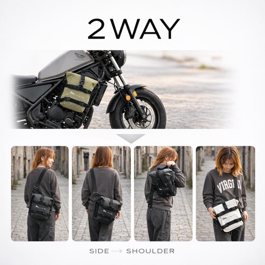 T.S.H バイク用 防水サイドバッグ 2点セット 8L 合計16L