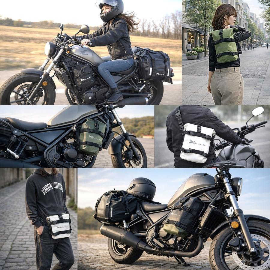 T.S.H バイク用 防水サイドバッグ 2点セット 8L 合計16L