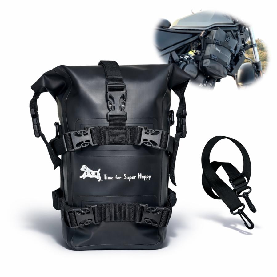 T.S.H バイク用防水サイドバッグ 8L アクセサリー 防水 エンジン