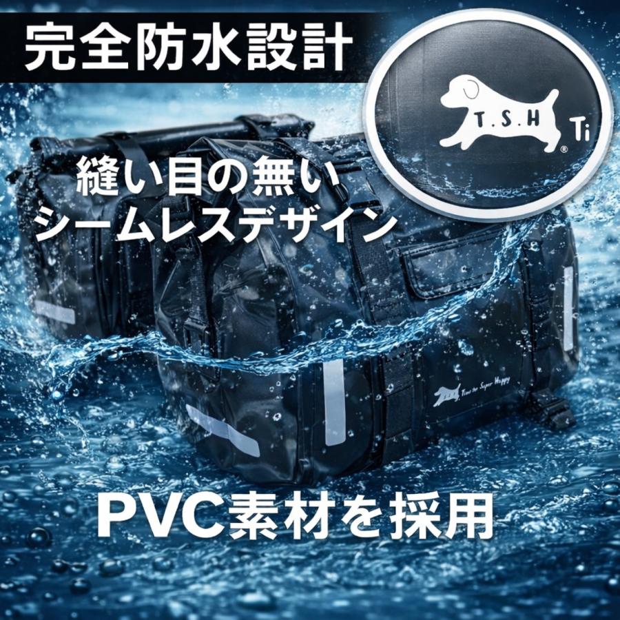 T.S.H バイク用防水サイドバッグ 左右セット 60L アクセサリー 防水