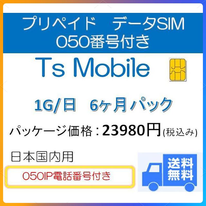 ドコモ 格安SIM 050番号付き 高速データ容量 1G 日 6ヶ月プラン Docomo 格安SIM 6ヶ月パック プリペイドsim 日本国内 モバイルデータ通信