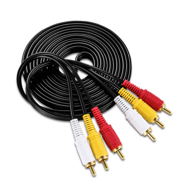 RCAケーブル 3メートル 長い 3PIN RCAオス 赤白黄3端子 3m ケーブル 4