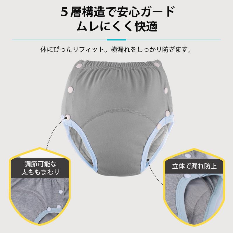 布おむつ 大人用 3枚セット 洗濯可 尿漏れ防止 高齢者 介護 失禁パンツ