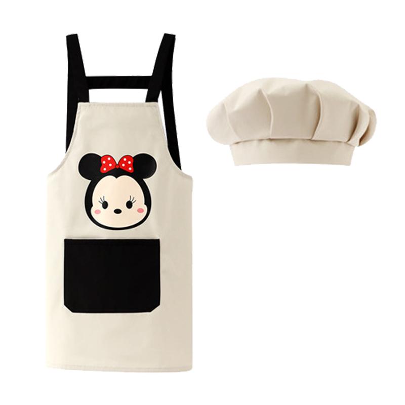 キッズエプロン 2点セット H型エプロン 給食帽子 セット 子供用