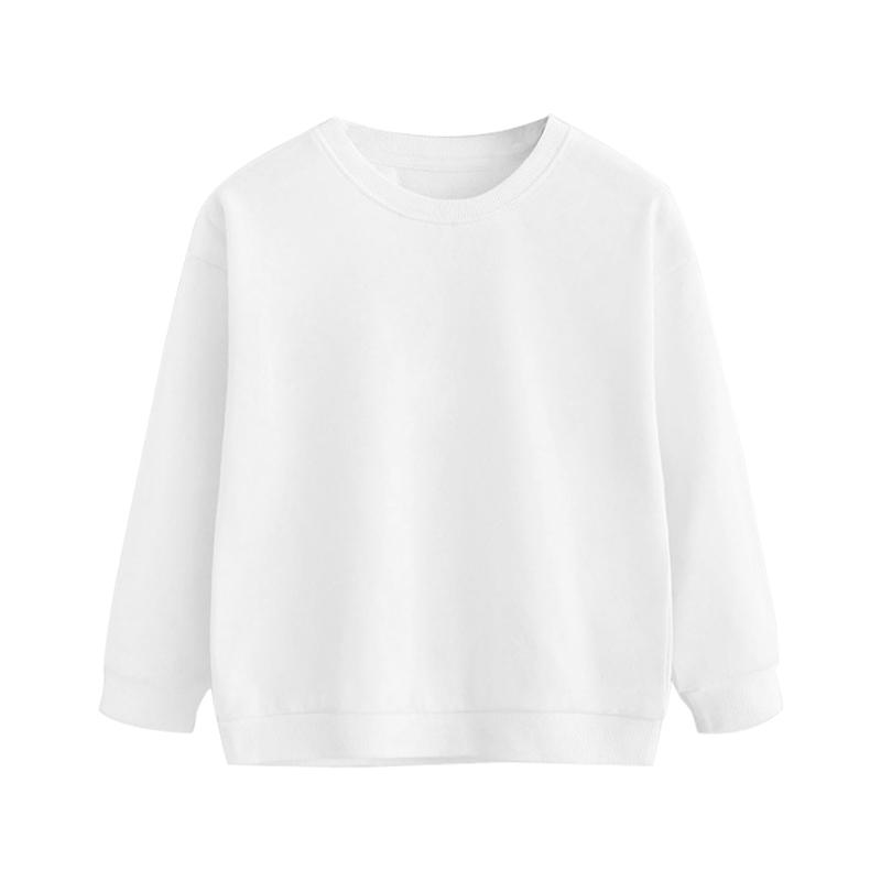 厚手 トレーナー 長袖 白色 綿82％ カッコいい 体育 体操服 子供 