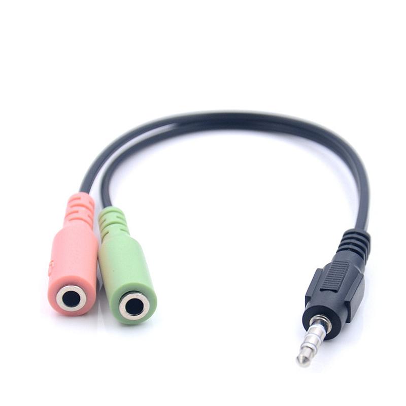 auxケーブル 3.5mmオス⇔ 3.5mmメス×2 赤緑ジャック AUXアダプタ 2股 1