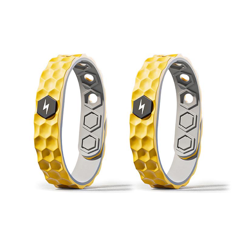 静電気防止 ブレスレット 2本 マイナスイオン スポーツバンド シリコン