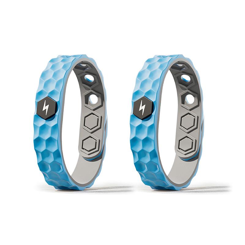 静電気防止 ブレスレット 2本 マイナスイオン スポーツバンド シリコン