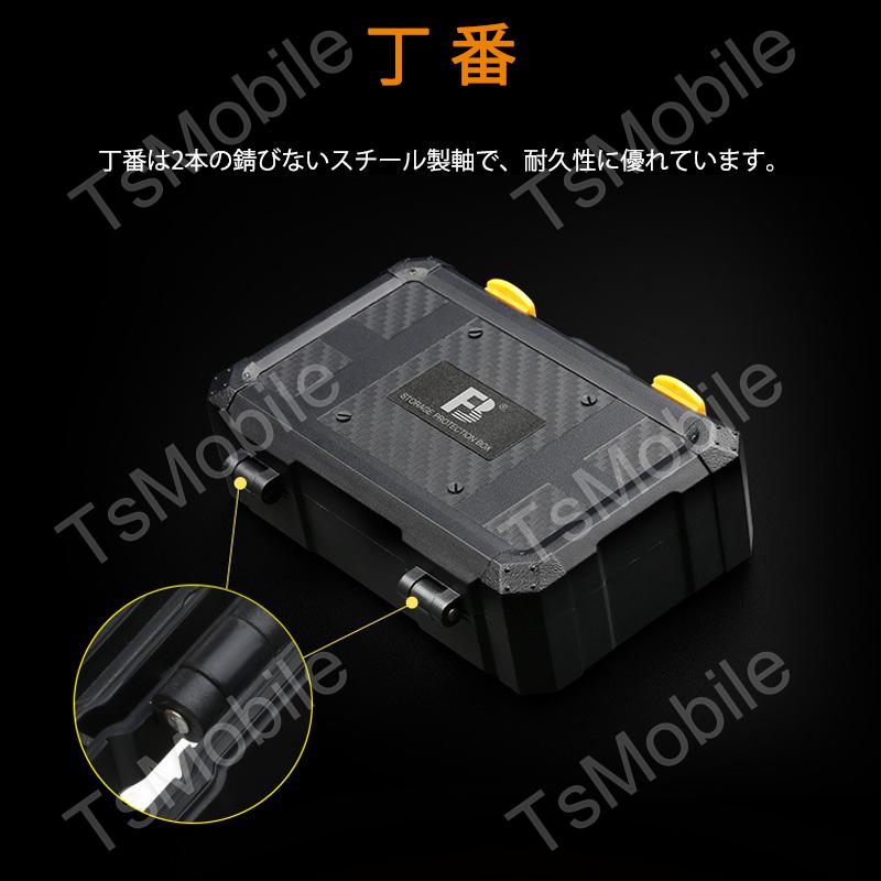 メモリカード収納ケース カメラバッテリー2個 TF9枚 SDカード5枚 CFカード2枚またはXQDカード2枚収納できる ポータブル ケース コンパクト 大容量｜tsmobile｜14