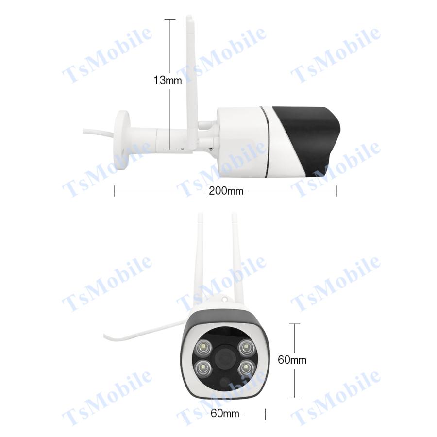 防犯カメラ 4台セット WIFI監視カメラ 設定不要 初期設定済み 400万画素 高画質 夜間フルカラー 屋外 遠隔監視 会話可能 メモリカード録画対応｜tsmobile｜06