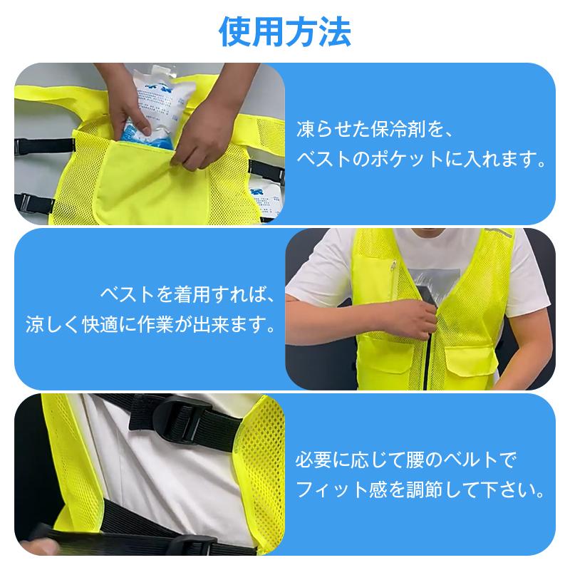 保冷剤360個 冷却ベスト M20　L20 LL20クールベスト クールベスト アイスベスト 冷却 夏 暑さ対策 保冷剤付き 男女兼用