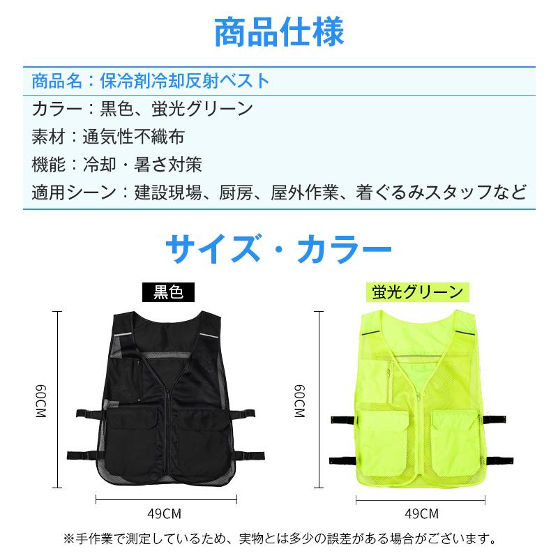 クールベスト アイスベスト 冷却 夏 暑さ対策 保冷剤付き 男女兼用
