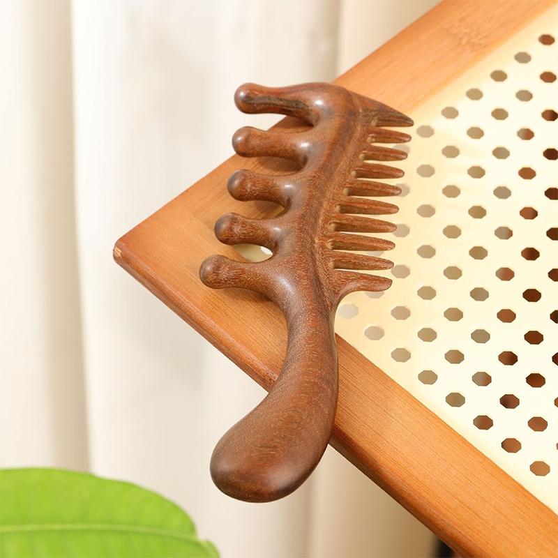 木製コーム 櫛 頭皮マッサージ ツボ押し 檀木 天然木 髪ブラシ ヘアコーム かっさ 血行促進 経絡マッサージ ヘッドマッサージ ヘアケア ブラッシング 静電気防止 |  | 15