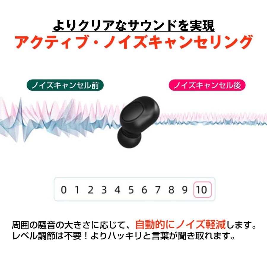 集音器 イヤホン型 充電ケース付き 高齢者 ノイズキャンセル 小型 軽量