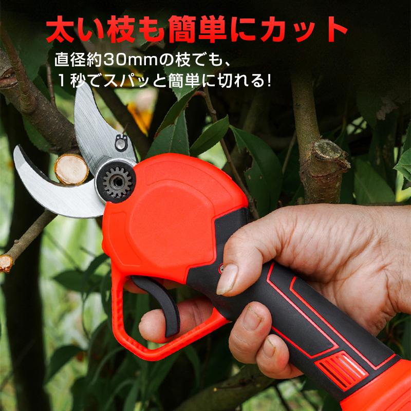 電動剪定ばさみ コードレス 充電式 切断最大径30mm 剪定ハサミ 電動剪定ばさみ コードレス 充電式 切断最大径30mm 剪定ハサミ