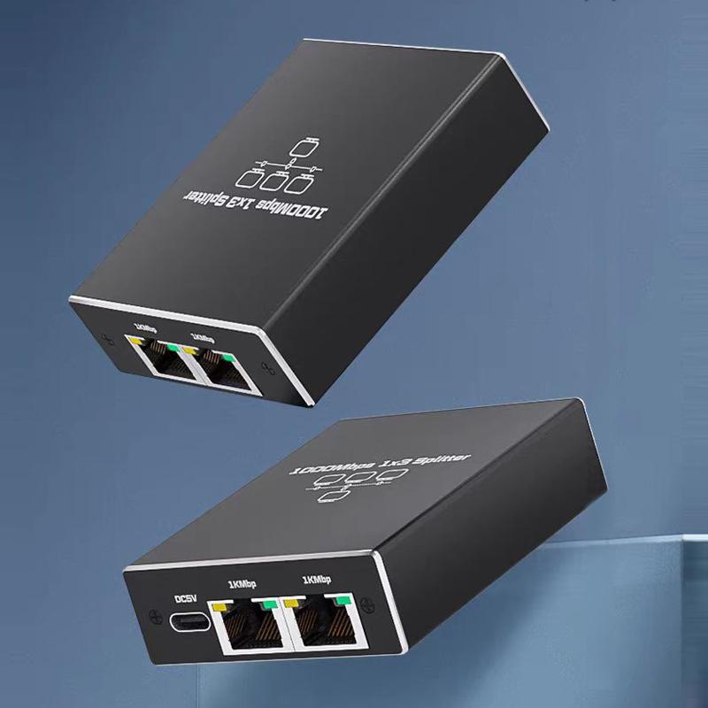 LAN分岐器 3ポート 1Gbps ギガ LANポート増設 拡張 アダプター RJ45 ラン中継コネクタ lanハブ ルーター ネットワークスプリッタアダプタ CAT5 CAT6 CAT7｜tsmobile｜12