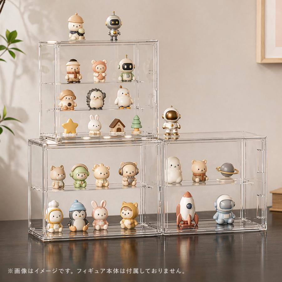フィギュアケース コレクションケース 透明 防塵 組み立て式 ディスプレイケース 収納 箱 棚 扉付き 積み重ね可能 フィギュア ドール 模型 展示 アクスタ 推し活 |  | 13