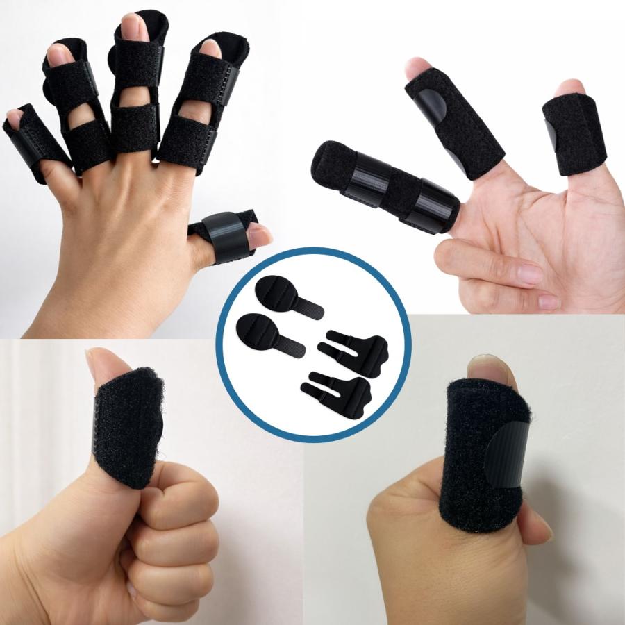 指サポーター 2枚セット 大人用 プレート内蔵 指 関節 サポート 保護 安定 親指 人差し指 中指 薬指 小指 フリーサイズ 左右兼用 通気性 スポーツ PC スマホ操作 |  | 12