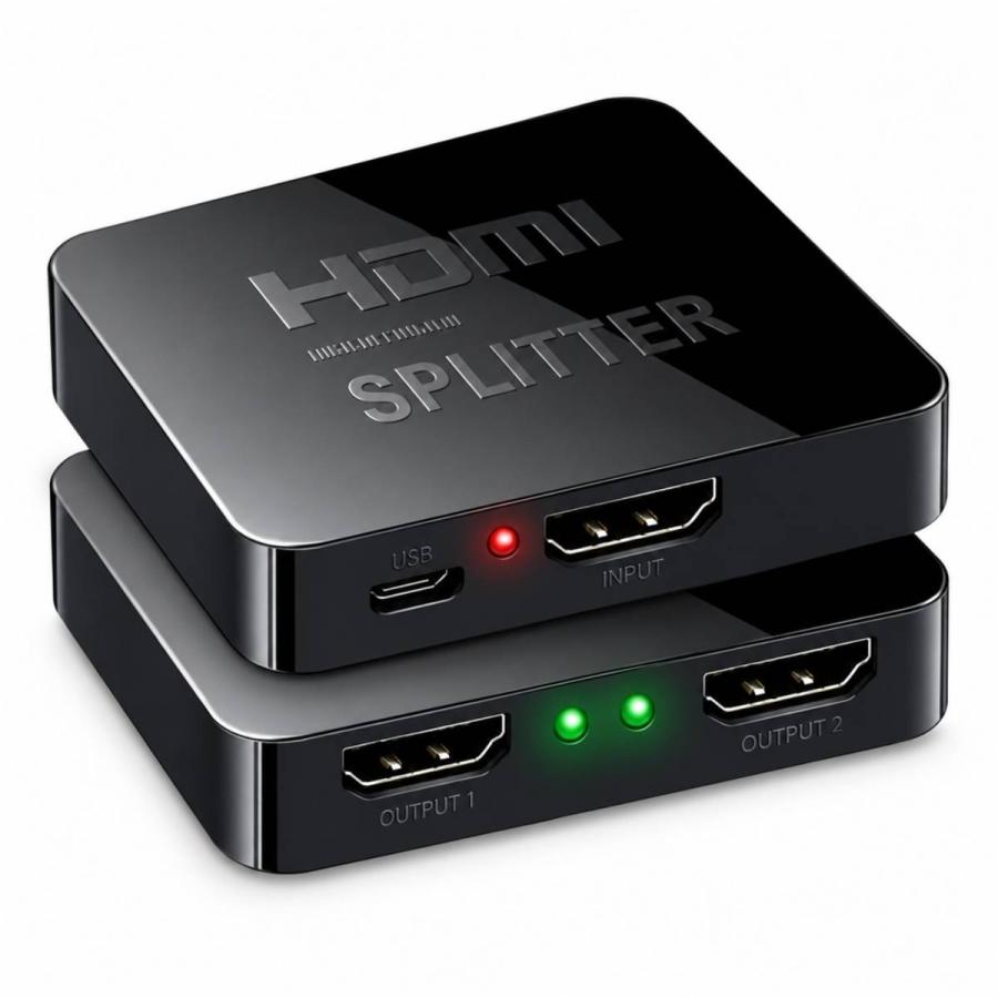 HDMI分配器 1入力2出力 4K対応 同一映像2画面出力 USB給電 HDMIスプリッター テレビ モニター 会議用 ブラック |  | 09
