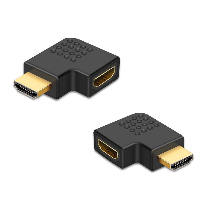 HDMI 90° 角度変換 アダプタ 2個セット L字型 左曲げ 右曲げ 1個 HDMI 90° 角度変換 アダプタ 2個セット L字型 左曲げ 右曲げ 1個