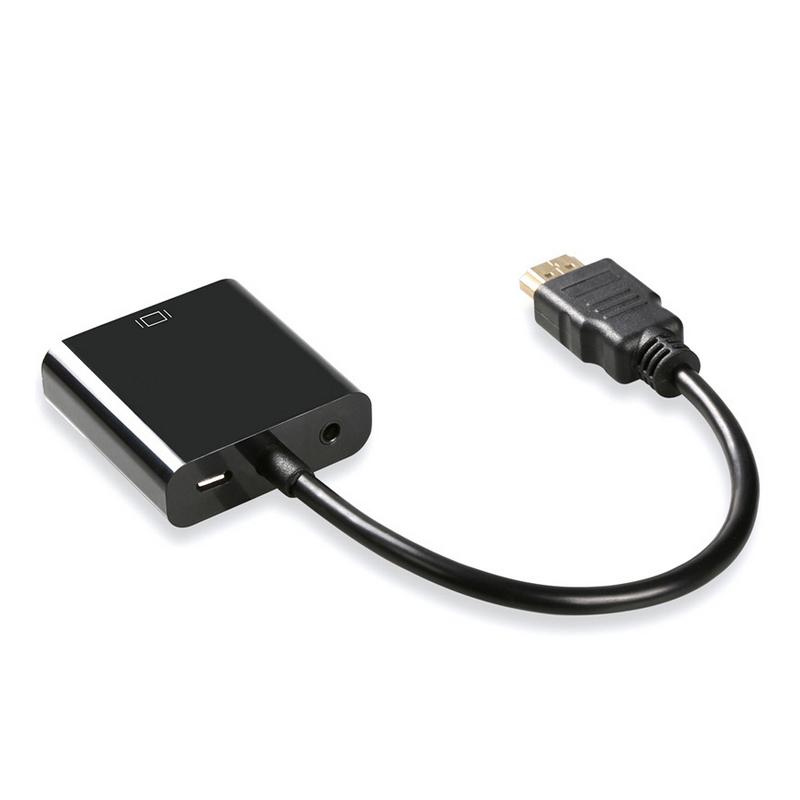 HDMI オス VGA AUX メス 充電 3.5mm音声機能付 変換アダプター