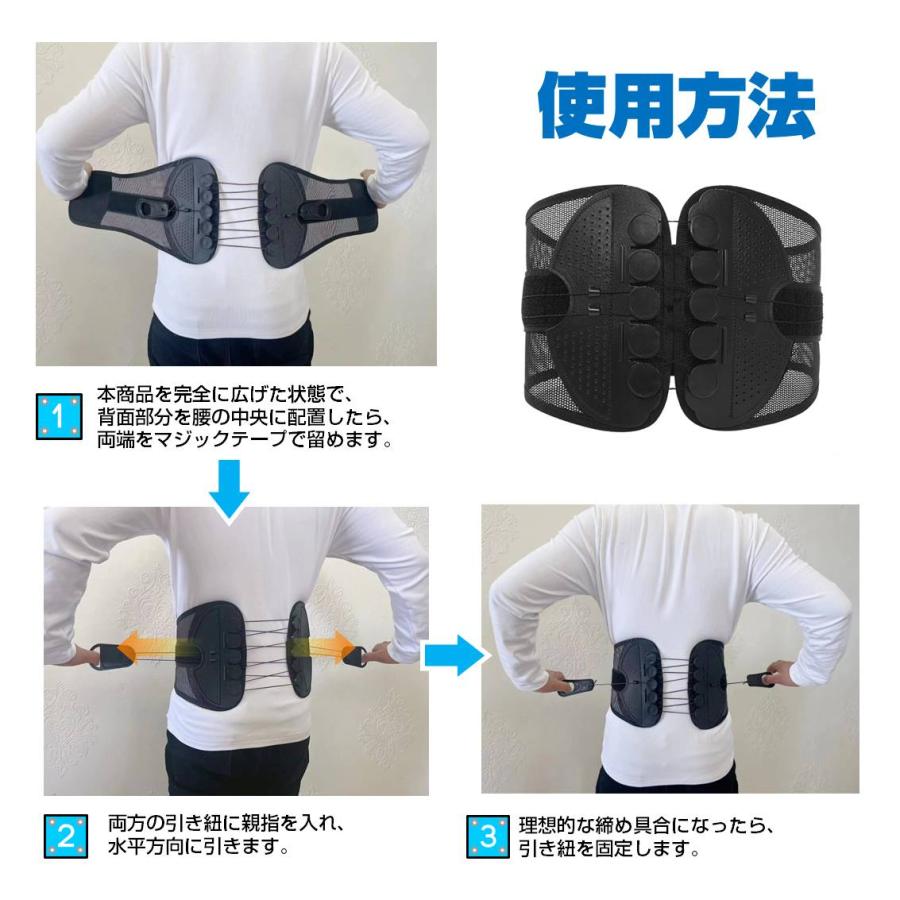 腰サポーター ローラー付き 腰痛ベルト 骨盤ベルト コルセット 腰椎