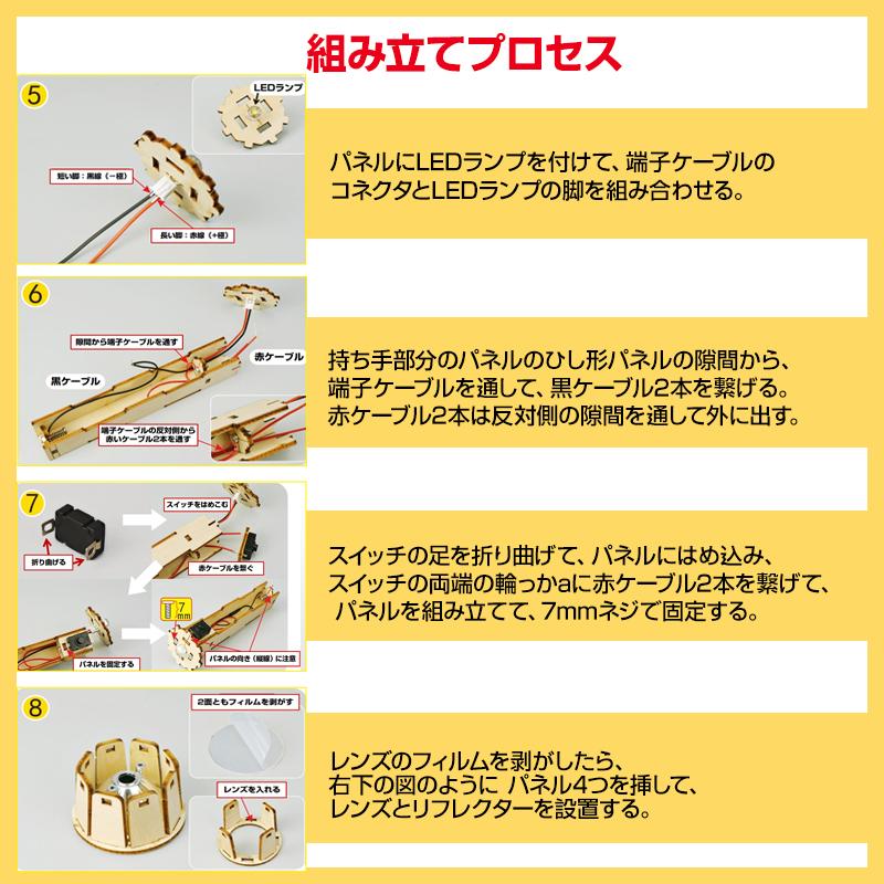 工作キット 手作り懐中電灯 ミニ 子供用 組み立て簡単 電池式 10m先まで届く 子供 自由研究 DIY おもちゃ 知育玩具 学校 制作 夏休み 小学生 プレゼント 教材 |  | 07