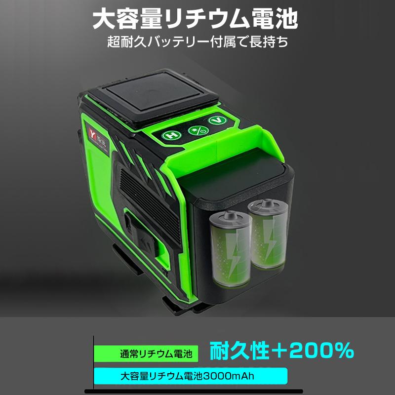 墨出し器 12ライン レーザー墨出し器 水平器 グリーンレーザー