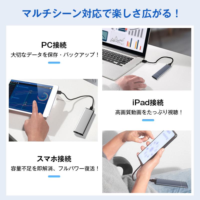 M.2 SSD 外付けケース NVMe/SATA/NGFF 対応 USB3.2 Gen2 高速転送 10Gbps UASP/TRIM 自動判別 コンパクト 軽量 パソコン テレビ 録画 データ移行 ストレージ増設 |  | 10